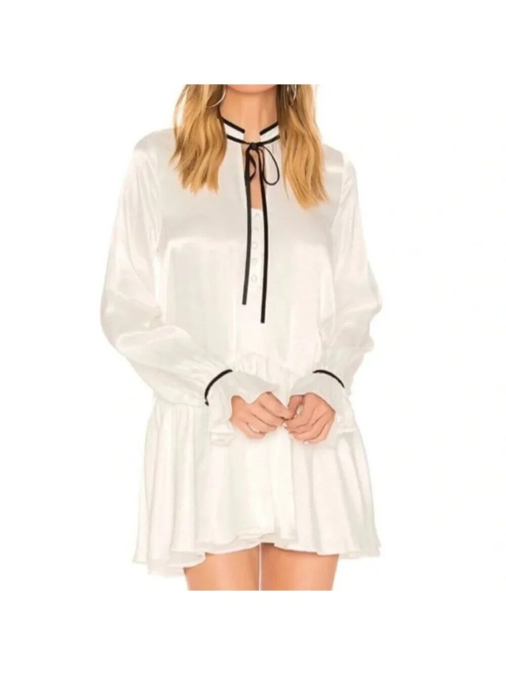 Revolve Tularosa Mini Dress XS formal peasant boho Whimsigoth Festival coquette - Picture 7 of 16